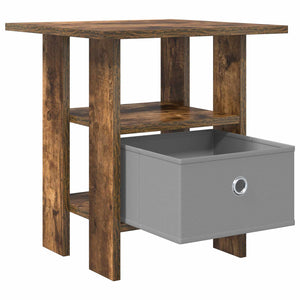 Κομοδίνο 2 pcs Καπνιστό Δρύς 41 x 40 x 45 εκ Επεξεργασμένο ξύλο - Pakobazaar