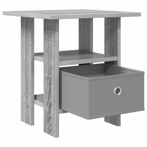 Κομοδίνο 2 pcs Γκρίζο Σονομα 41 x 40 x 45 εκ Επεξεργασμένο ξύλο - Pakobazaar