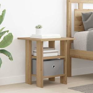 Κομοδίνο 2 pcs Artisan Oak 41 x 40 x 45 εκ Επεξεργασμένο ξύλο - Pakobazaar