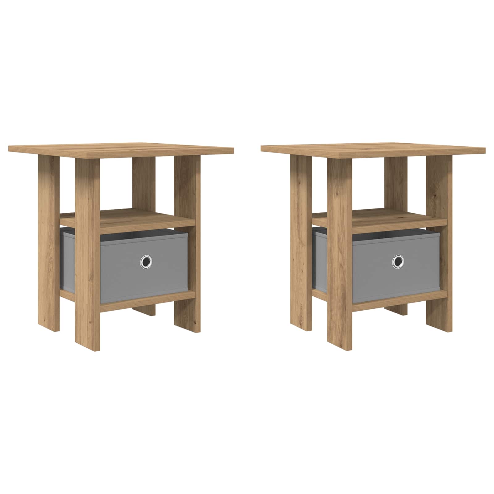 Κομοδίνο 2 pcs Artisan Oak 41 x 40 x 45 εκ Επεξεργασμένο ξύλο - Pakobazaar