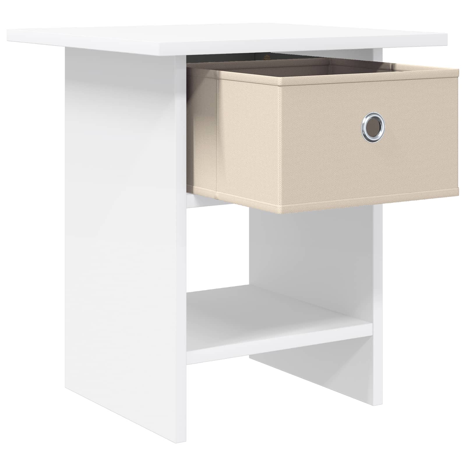 Κομοδίνο 2 pcs Λευκό 41 x 40 x 45 εκ Επεξεργασμένο ξύλο - Pakobazaar