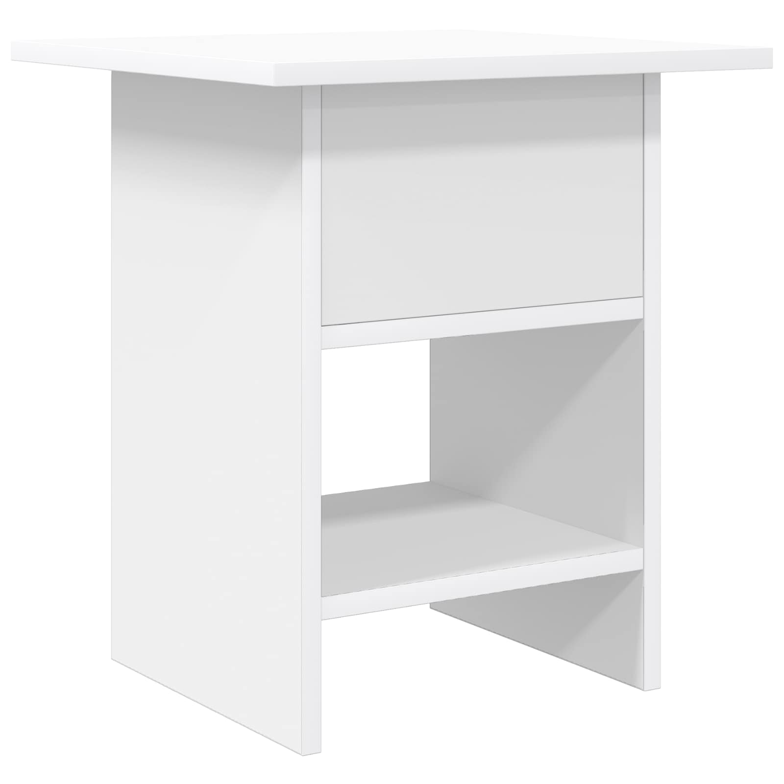 Κομοδίνο 2 pcs Λευκό 41 x 40 x 45 εκ Επεξεργασμένο ξύλο - Pakobazaar