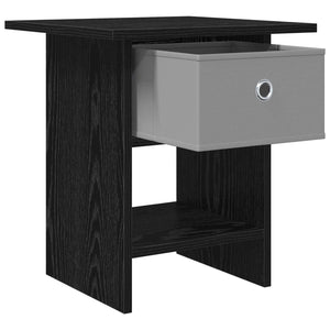 Κομοδίνο 2 pcs Μαύρη Οξυά 41 x 40 x 45 εκ Επεξεργασμένο ξύλο - Pakobazaar