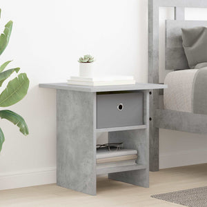 Κομοδίνο με συρτάρι 2 pcs Σκυρόδεμα Γκρι 41 x 40 x 45 εκ - Pakobazaar