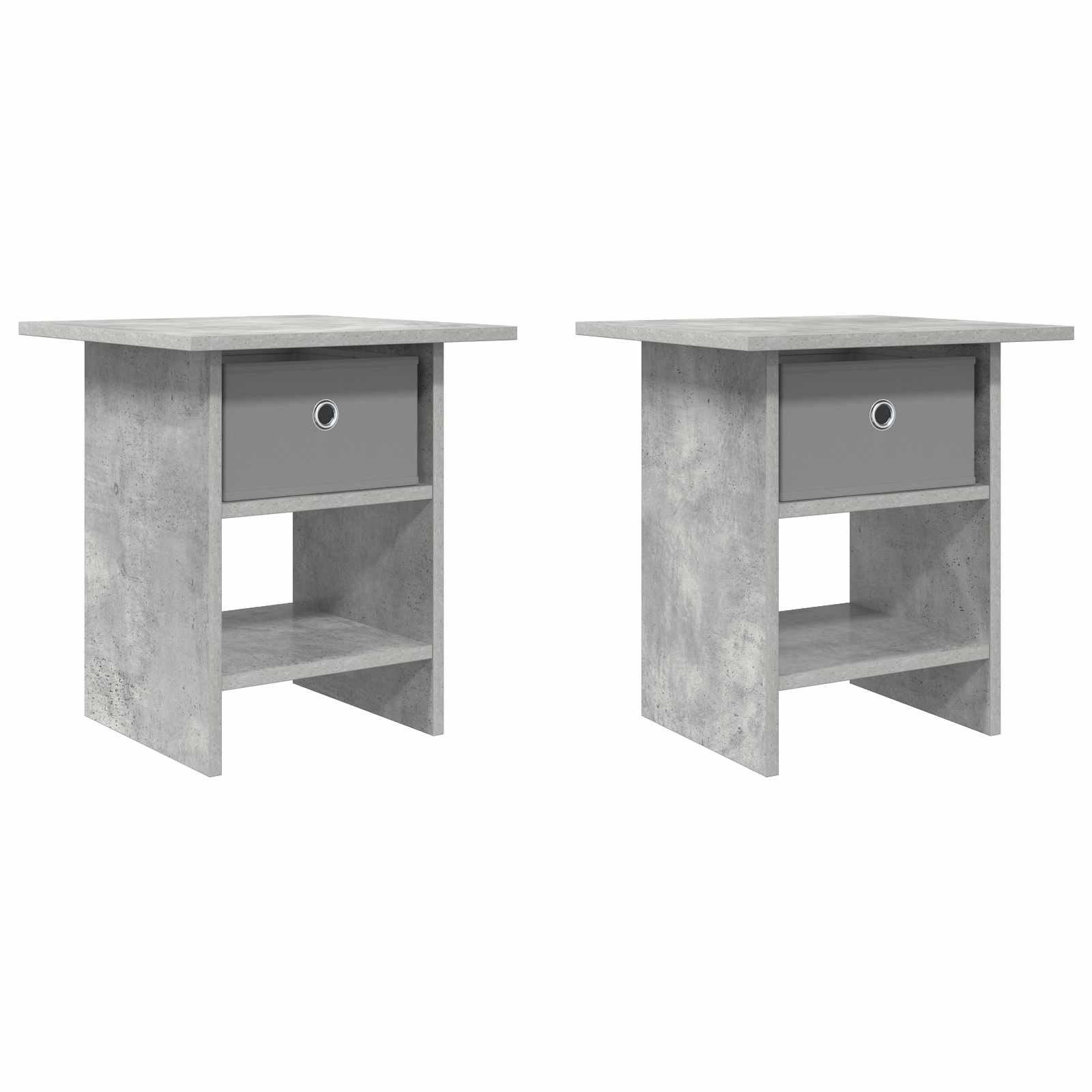 Κομοδίνο με συρτάρι 2 pcs Σκυρόδεμα Γκρι 41 x 40 x 45 εκ - Pakobazaar