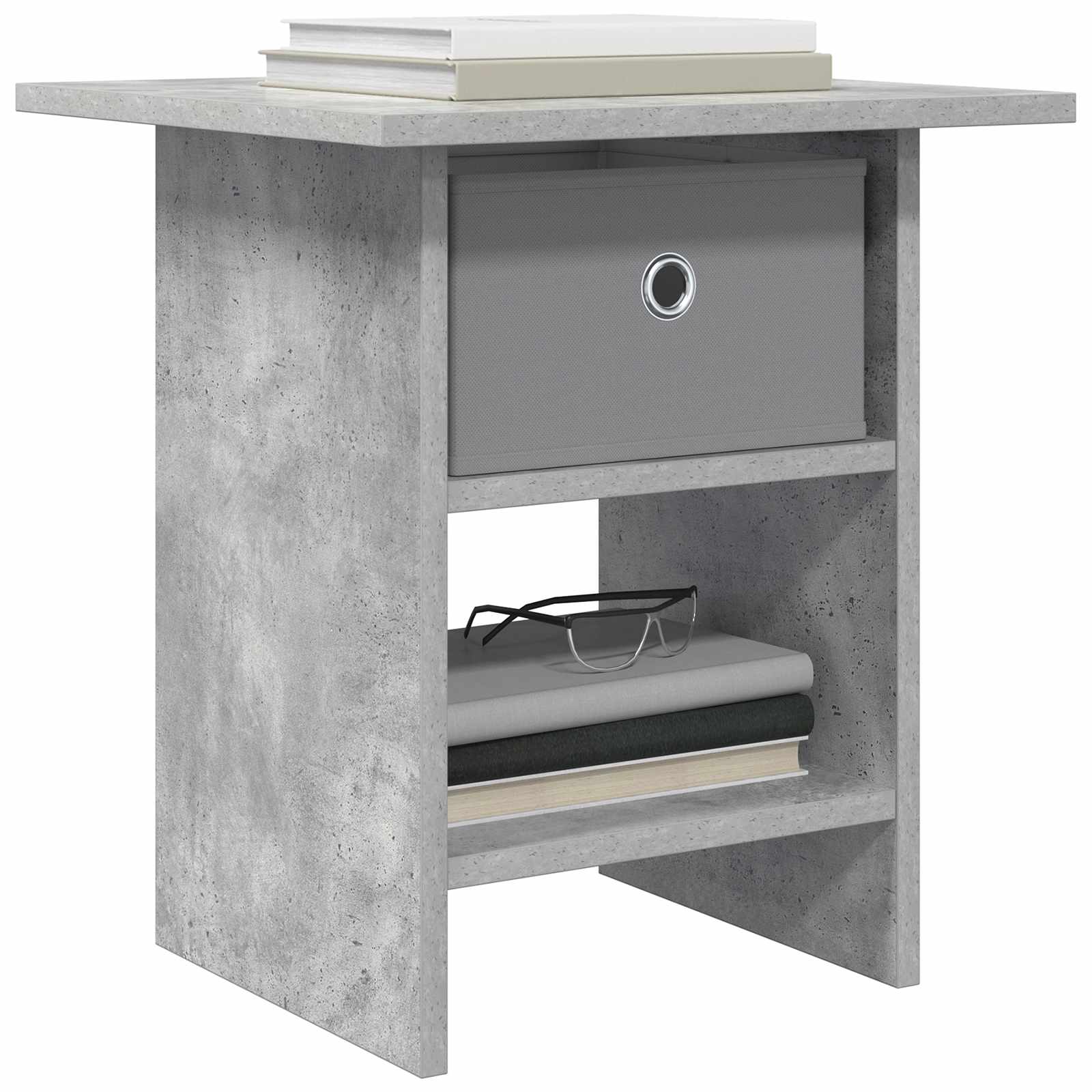 Κομοδίνο με συρτάρι 2 pcs Σκυρόδεμα Γκρι 41 x 40 x 45 εκ - Pakobazaar
