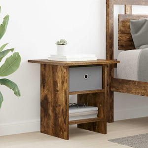 Κομοδίνο 2 pcs Καπνιστό Δρύς 41 x 40 x 45 εκ Επεξεργασμένο ξύλο - Pakobazaar