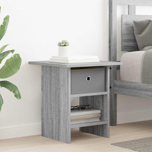 Κομοδίνο 2 pcs Γκρίζο Σονομα 41 x 40 x 45 εκ Επεξεργασμένο ξύλο - Pakobazaar