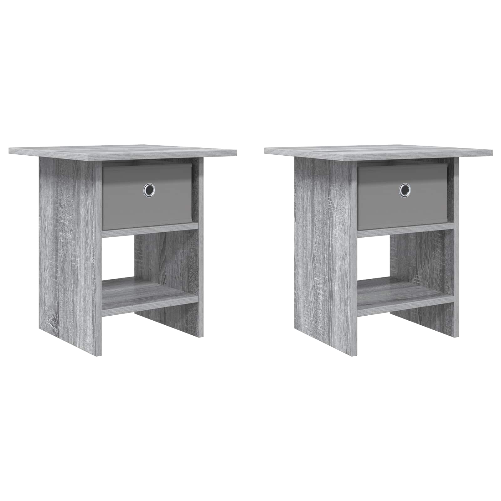 Κομοδίνο 2 pcs Γκρίζο Σονομα 41 x 40 x 45 εκ Επεξεργασμένο ξύλο - Pakobazaar