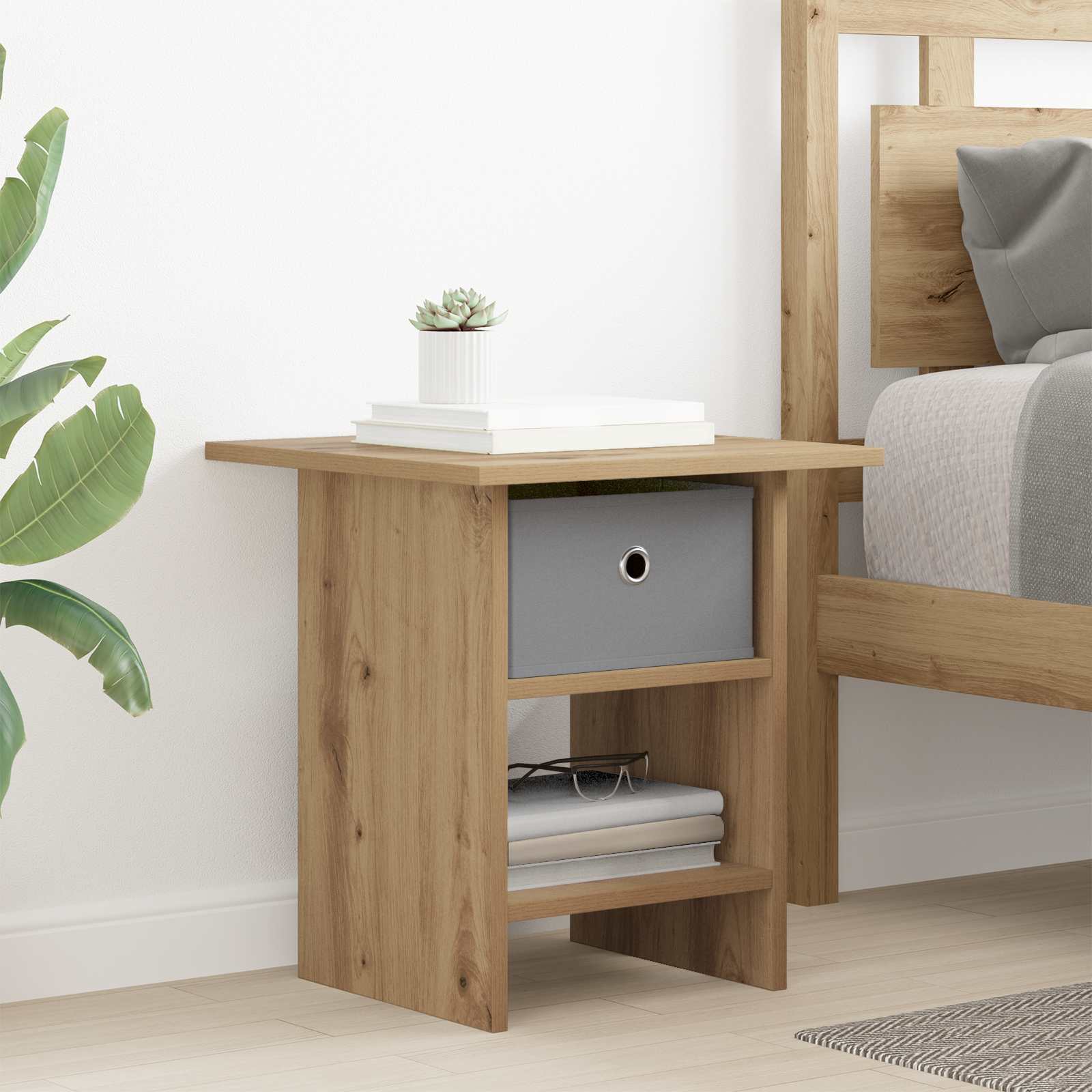 Κομοδίνο Artisan Oak 41 x 40 x 45 εκ Επεξεργασμένο ξύλο - Pakobazaar