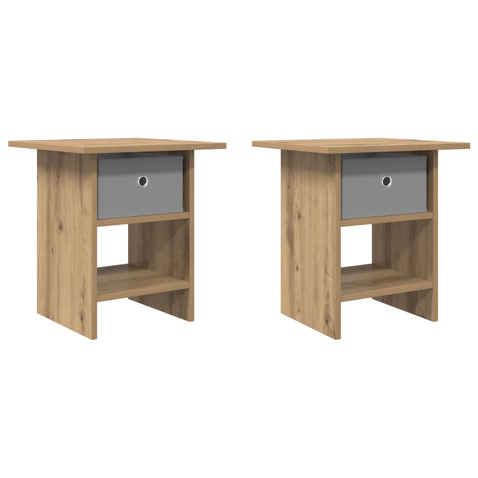 Κομοδίνο 2 pcs Artisan Oak 41 x 40 x 45 εκ Επεξεργασμένο ξύλο - Pakobazaar