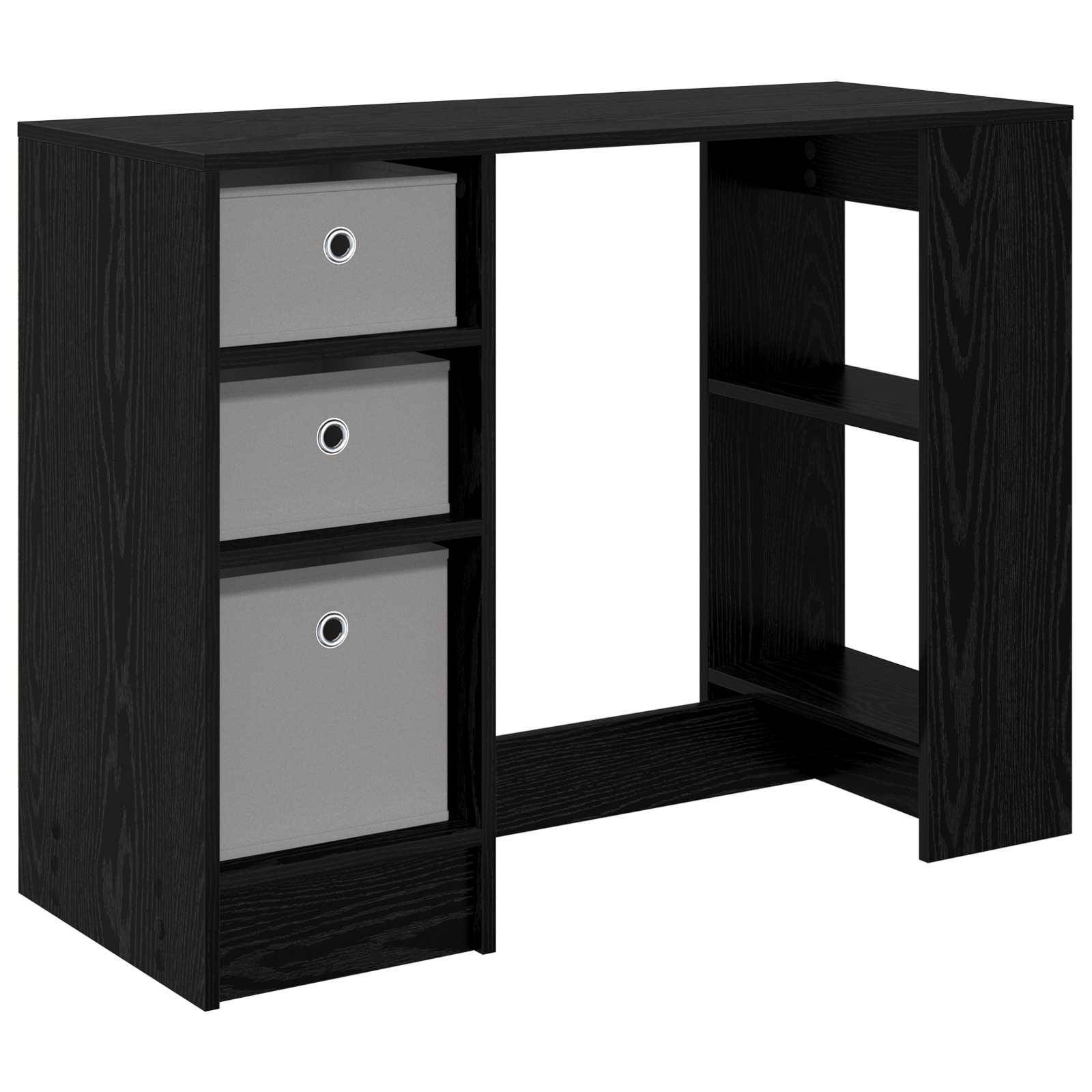 Γραφείο με ράφι Μαύρη Οξυά 100 x 40 x 75 cm Επεξεργασμένο ξύλο - Pakobazaar