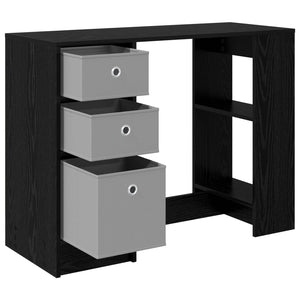 Γραφείο με ράφι Μαύρη Οξυά 100 x 40 x 75 cm Επεξεργασμένο ξύλο - Pakobazaar