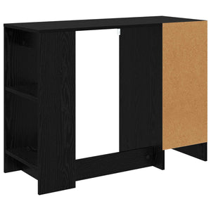Γραφείο με ράφι Μαύρη Οξυά 100 x 40 x 75 cm Επεξεργασμένο ξύλο - Pakobazaar