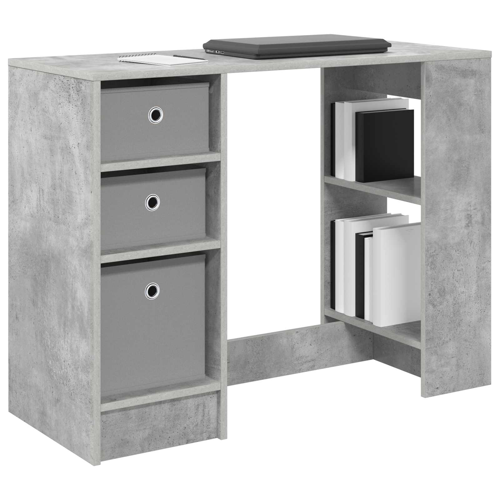 Γραφείο Σκυρόδεμα Γκρι 100 x 40 x 75 cm Επεξεργασμένο ξύλο - Pakobazaar