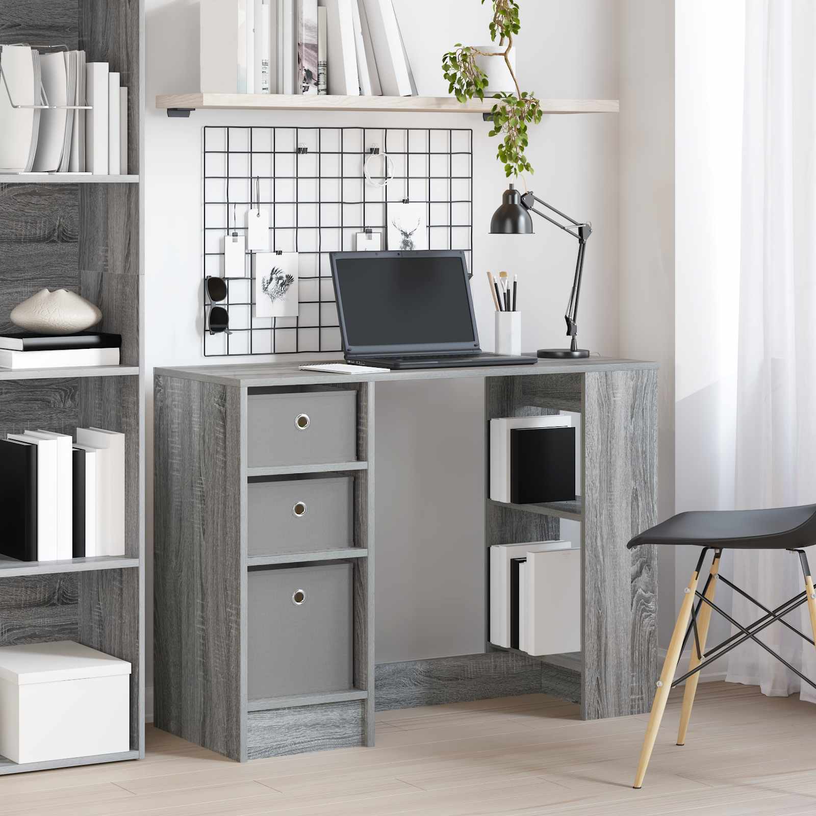 Γραφείο Γκρίζο Σονομα 100 x 40 x 75 cm Επεξεργασμένο ξύλο - Pakobazaar