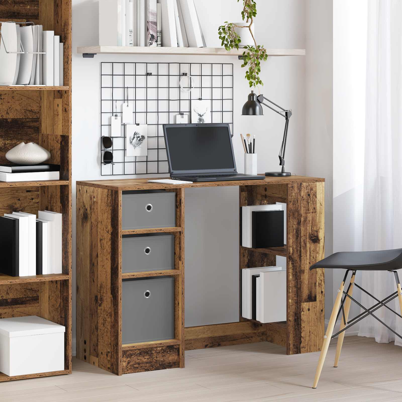 Γραφείο με ράφι Παλιό ξύλο 100 x 40 x 75 cm Επεξεργασμένο ξύλο - Pakobazaar