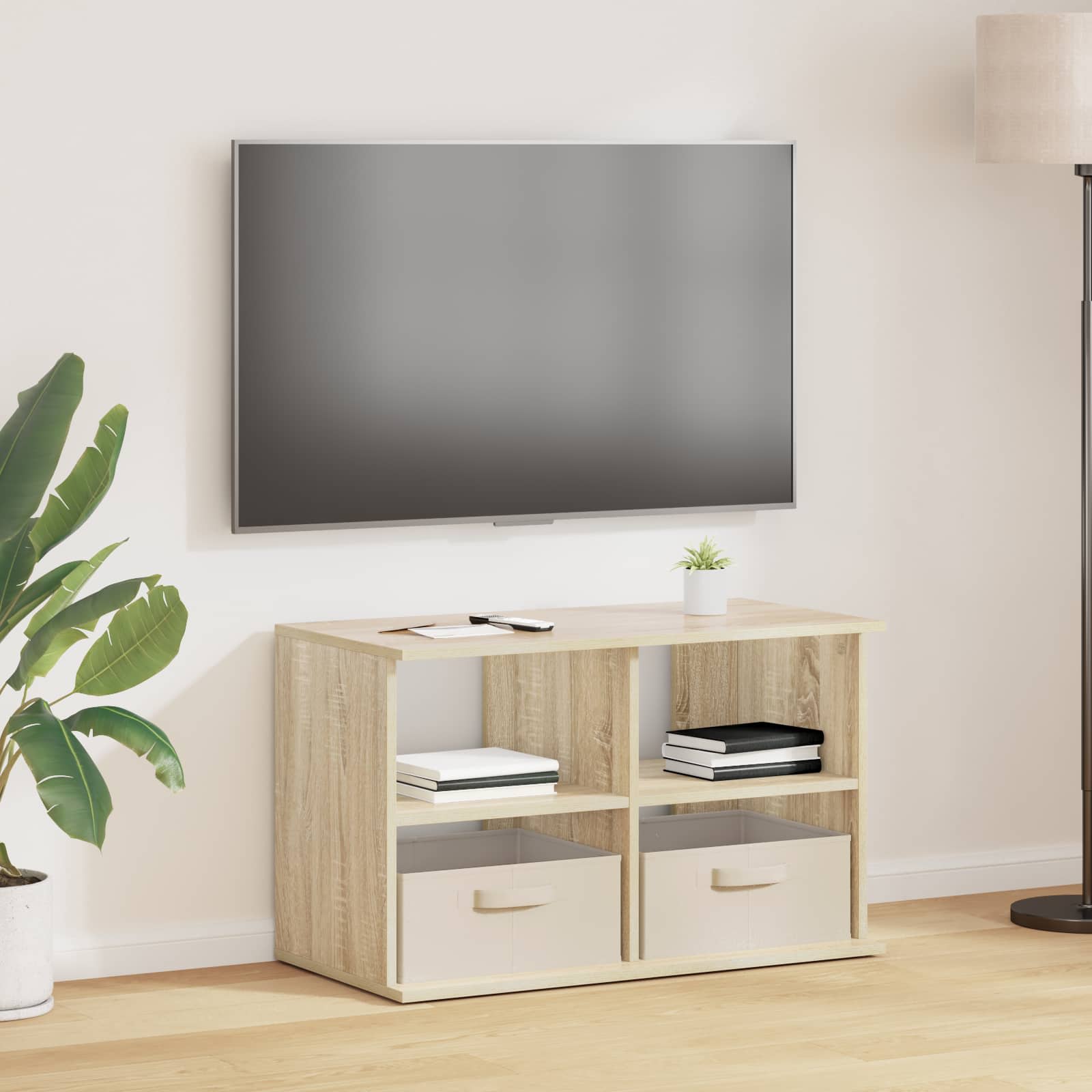 Βάση τηλεόρασης με συρτάρι Δρύς Sonoma 79 x 40 x 48 εκ - Pakobazaar