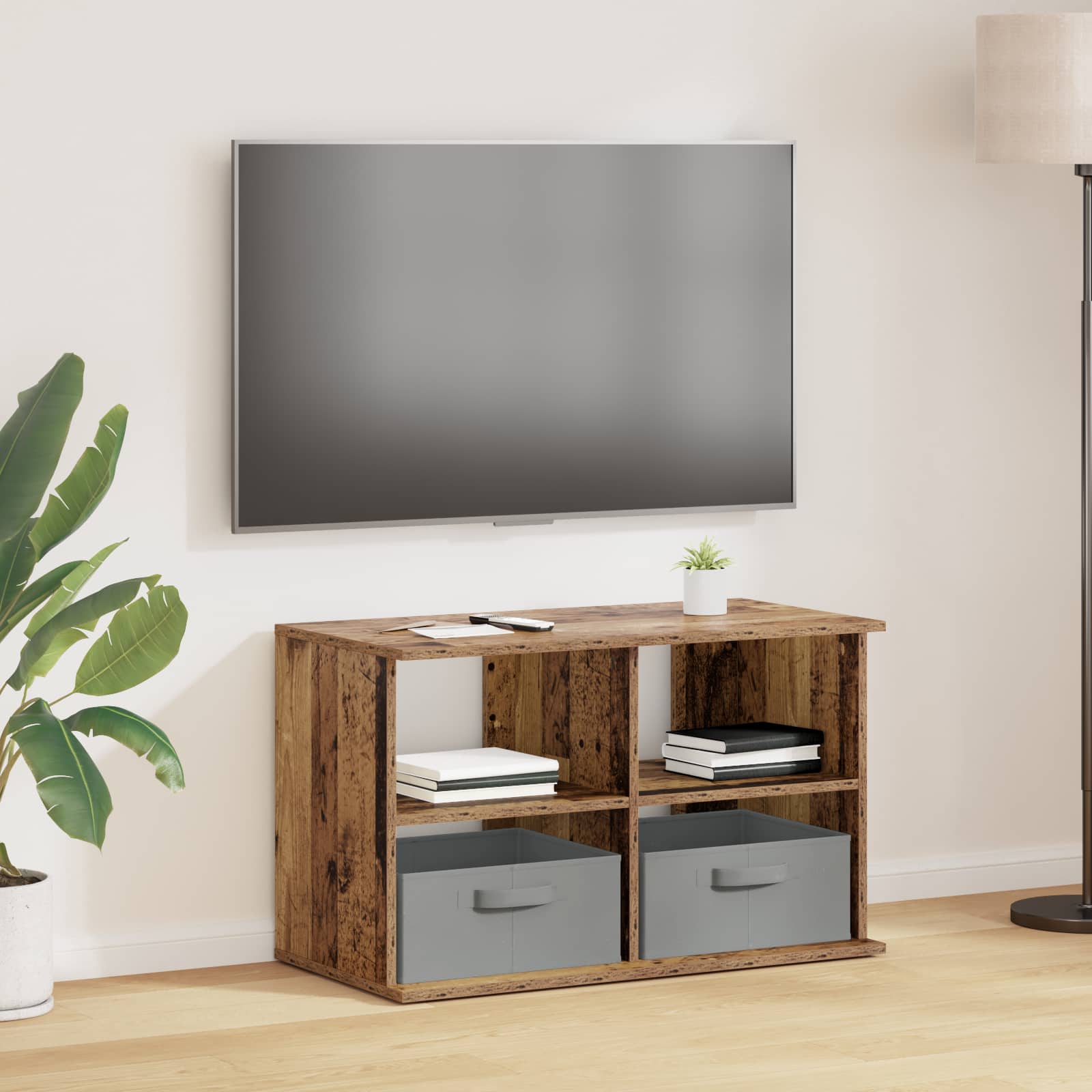 Βάση τηλεόρασης με συρτάρι Παλιό ξύλο 79 x 40 x 48 εκ - Pakobazaar