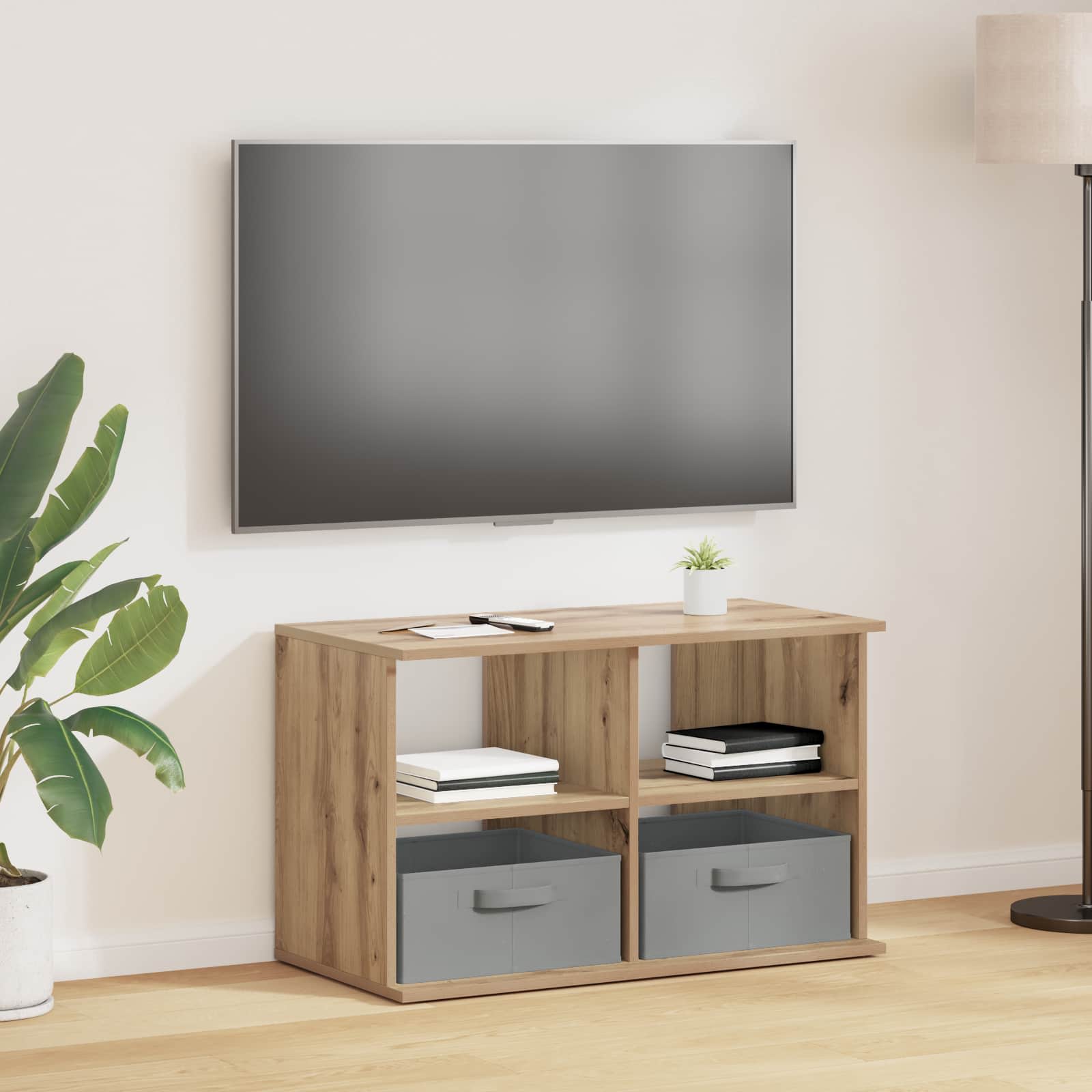 Βάση τηλεόρασης με συρτάρι Artisan Oak 79 x 40 x 48 εκ - Pakobazaar