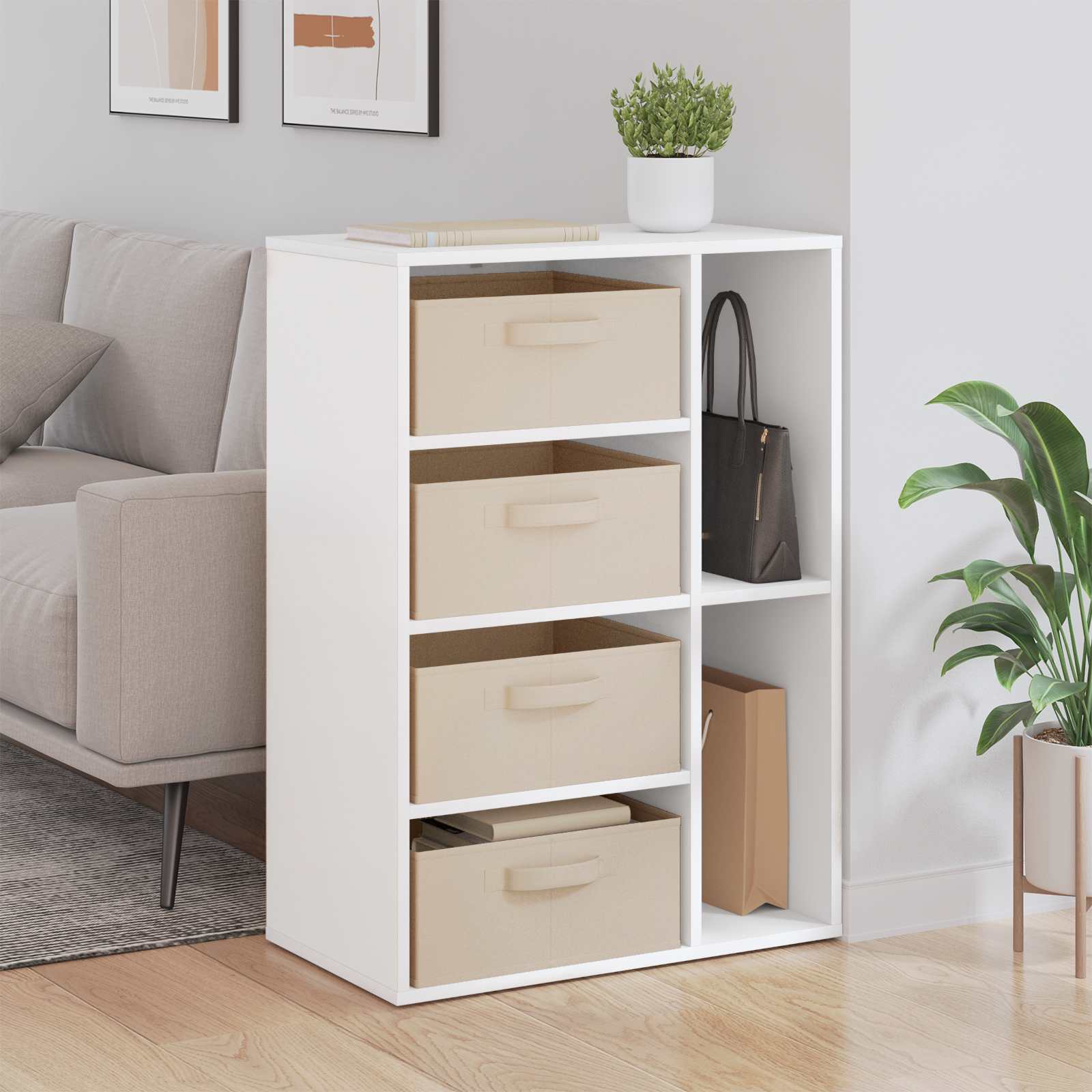 Πλαϊνό γραφείο με συρτάρι Λευκό 60 x 33,5 x 84 εκ - Pakobazaar
