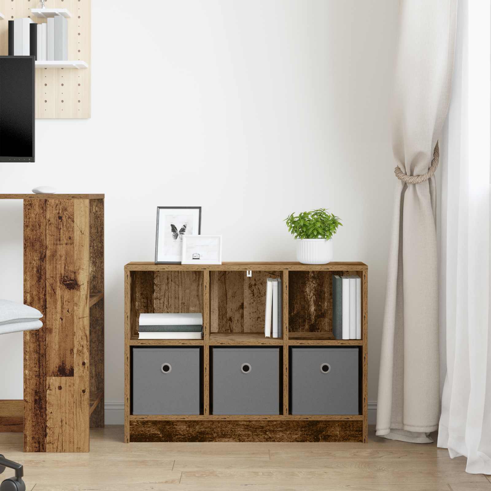 Πλαϊνό γραφείο με συρτάρι Παλιό ξύλο 73,5 x 22,5 x 53,5 εκ - Pakobazaar