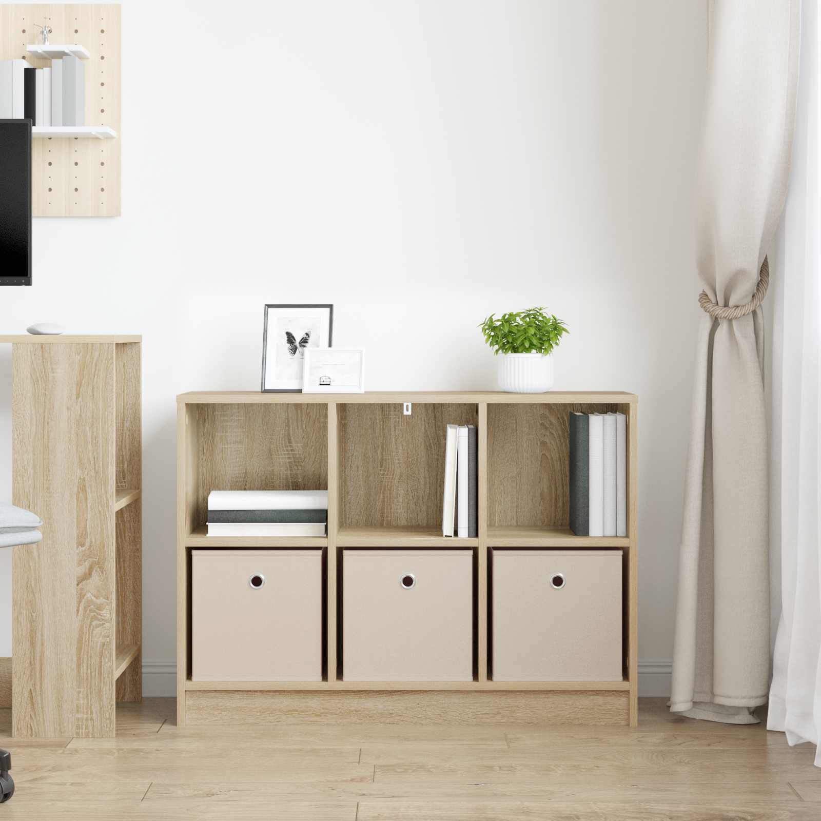 Πλαϊνό γραφείο με συρτάρι Δρύς Sonoma 88,5 x 27,5 x 63,5 εκ - Pakobazaar