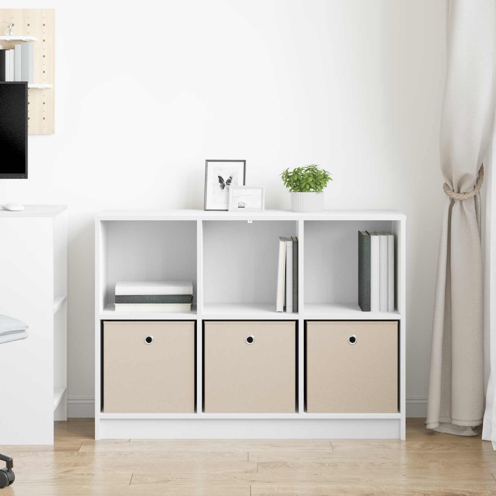 Πλαϊνό γραφείο με συρτάρι Λευκό 102 x 32 x 73,5 εκ - Pakobazaar