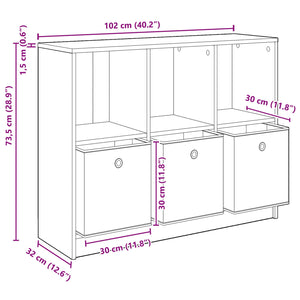 Πλαϊνό γραφείο με συρτάρι Artisan Oak 102 x 32 x 73,5 εκ - Pakobazaar