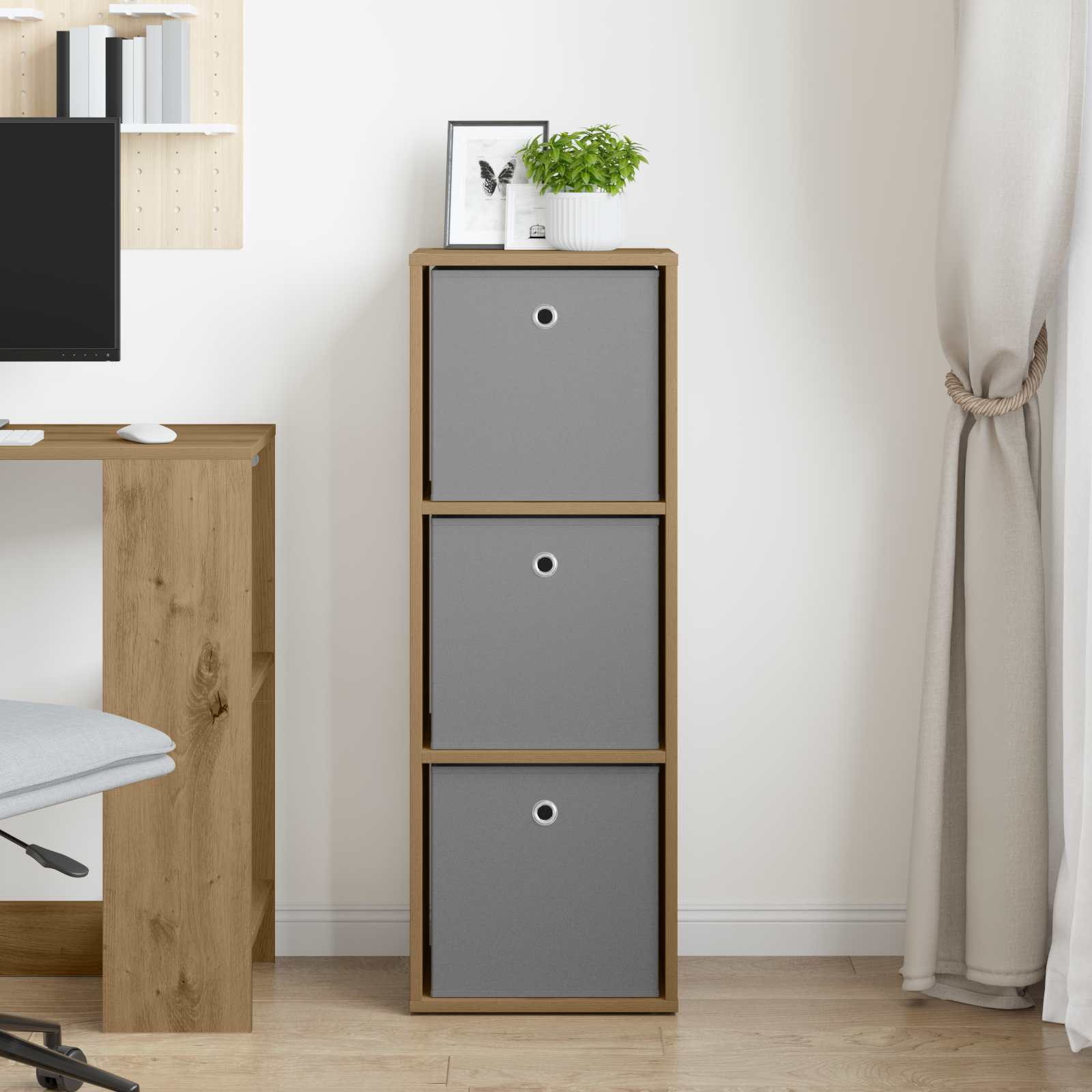 Πλαϊνό γραφείο με συρτάρι Artisan Oak 35 x 32 x 99,5 εκ - Pakobazaar