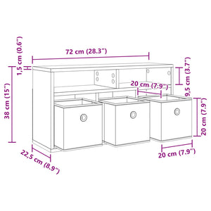 Χαμηλό γραφείο με συρτάρι Δρύς Sonoma 72 x 22,5 x 38 εκ - Pakobazaar