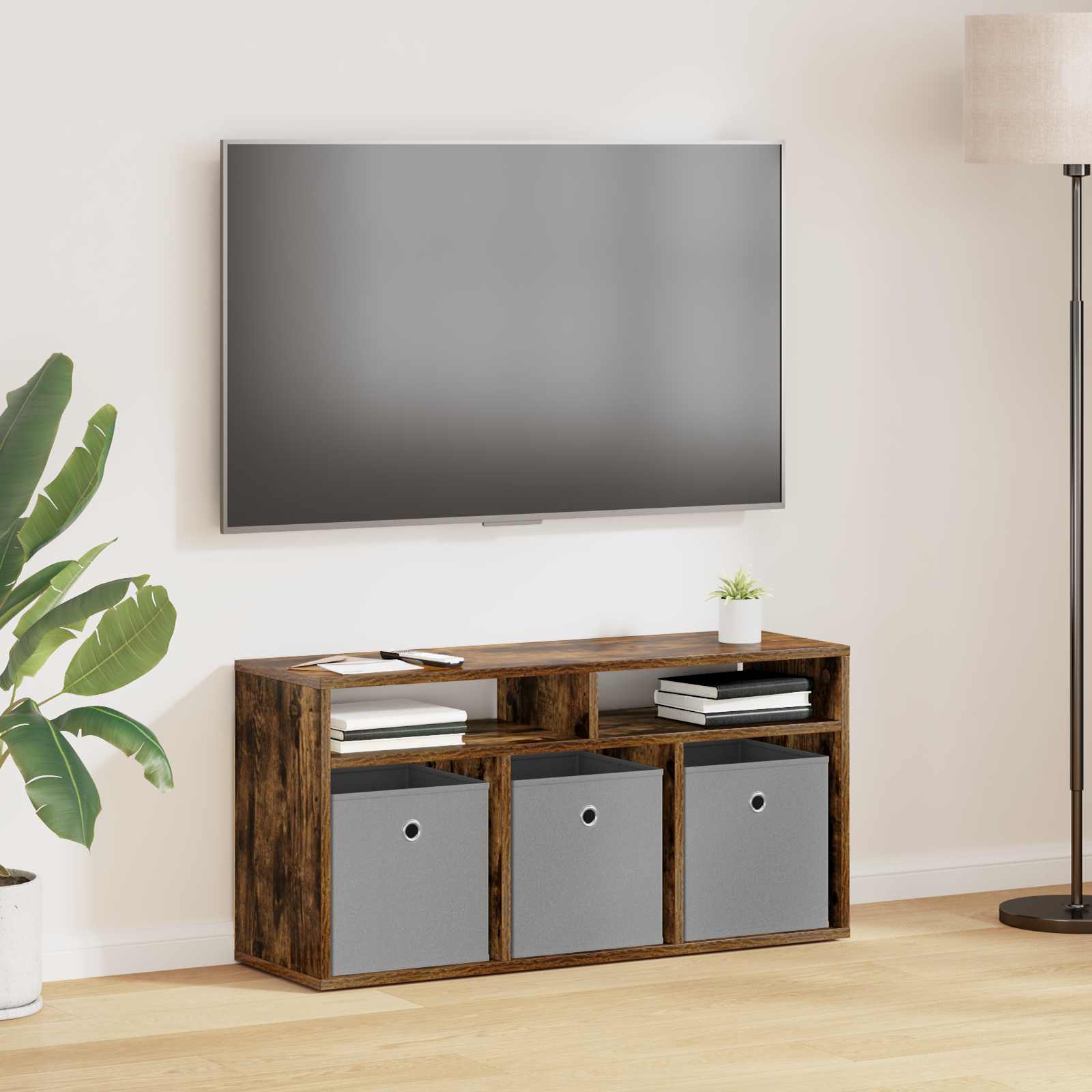 Χαμηλό γραφείο με συρτάρι Καπνιστό Δρύς 87 x 27,5 x 43 εκ - Pakobazaar