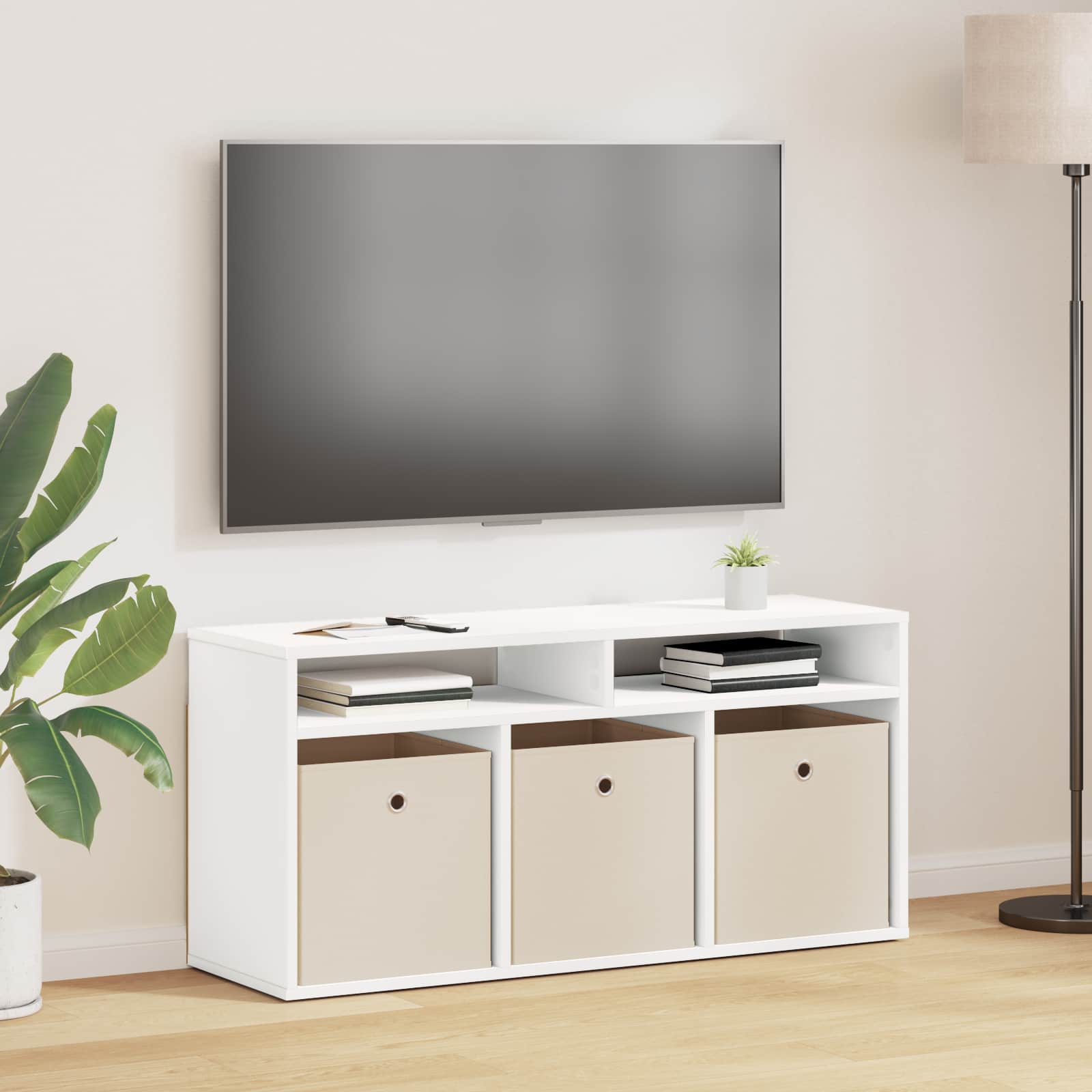Χαμηλό γραφείο με συρτάρι Λευκό 102 x 32 x 48,5 εκ. - Pakobazaar