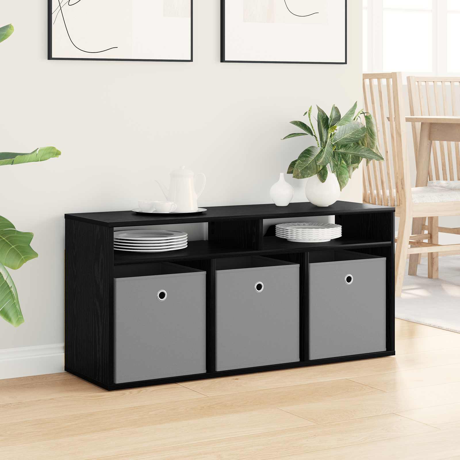 Χαμηλό γραφείο με συρτάρι Μαύρη Οξυά 102 x 32 x 48,5 εκ. - Pakobazaar