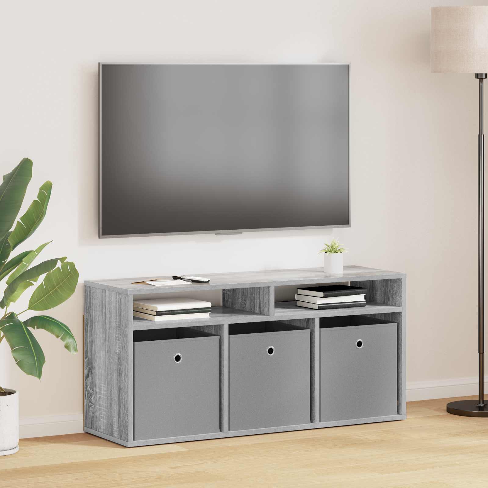 Χαμηλό γραφείο με συρτάρι Γκρίζο Σονομα 102 x 32 x 48,5 εκ. - Pakobazaar