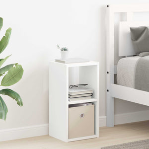 Κομοδίνο 2 pcs Λευκό 25,5 x 22 x 49,5 εκ Επεξεργασμένο ξύλο - Pakobazaar