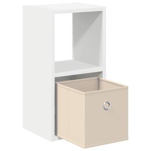 Κομοδίνο 2 pcs Λευκό 25,5 x 22 x 49,5 εκ Επεξεργασμένο ξύλο - Pakobazaar