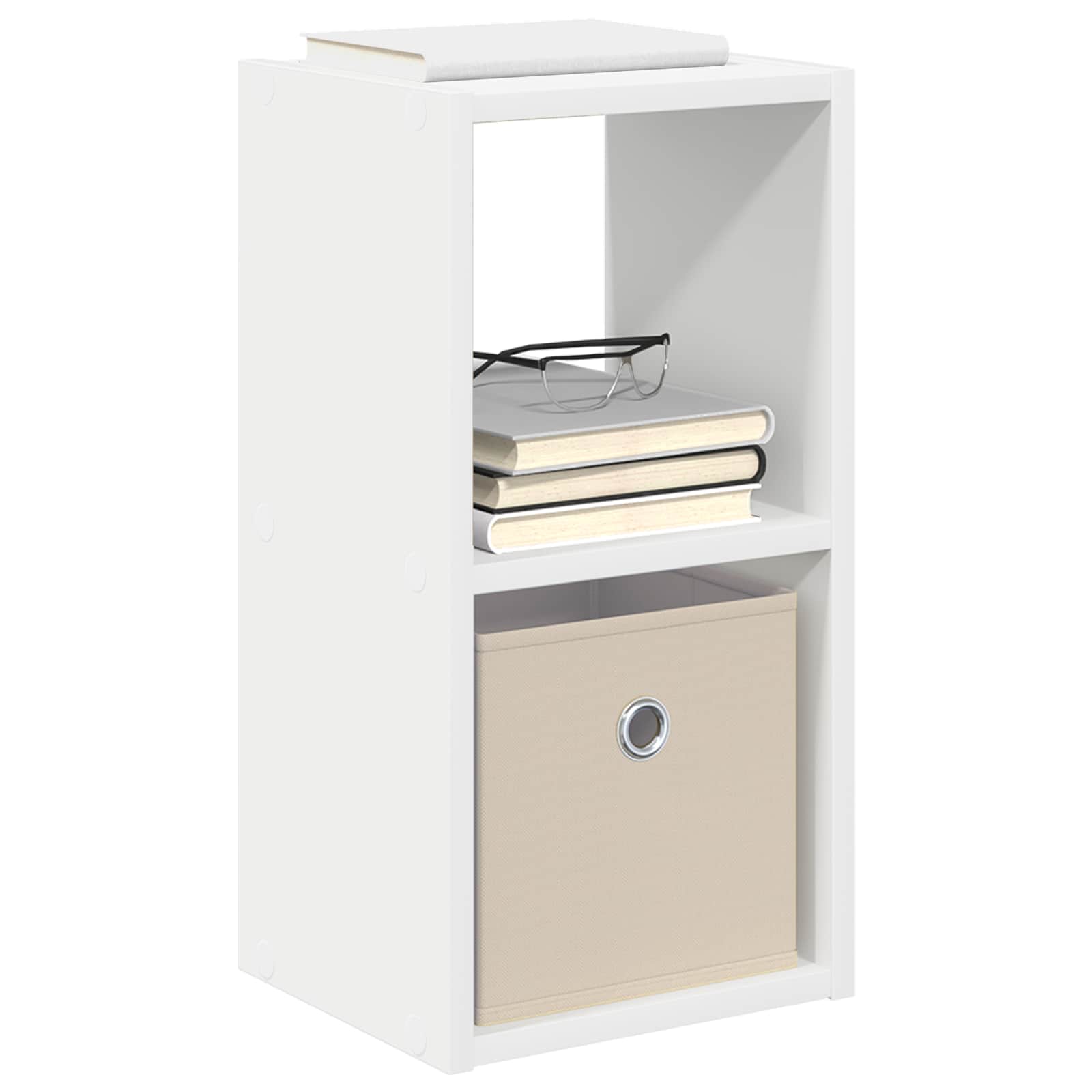 Κομοδίνο 2 pcs Λευκό 25,5 x 22 x 49,5 εκ Επεξεργασμένο ξύλο - Pakobazaar
