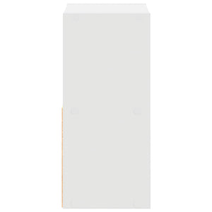 Κομοδίνο 2 pcs Λευκό 25,5 x 22 x 49,5 εκ Επεξεργασμένο ξύλο - Pakobazaar
