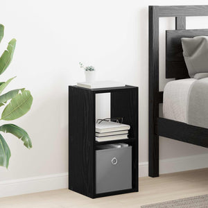 Κομοδίνο με συρτάρι 2 pcs Μαύρη Οξυά 25,5 x 22 x 49,5 εκ - Pakobazaar
