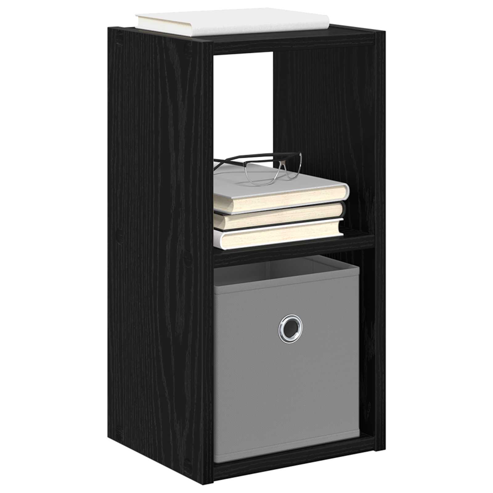 Κομοδίνο με συρτάρι 2 pcs Μαύρη Οξυά 25,5 x 22 x 49,5 εκ - Pakobazaar
