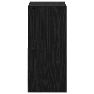 Κομοδίνο με συρτάρι 2 pcs Μαύρη Οξυά 25,5 x 22 x 49,5 εκ - Pakobazaar