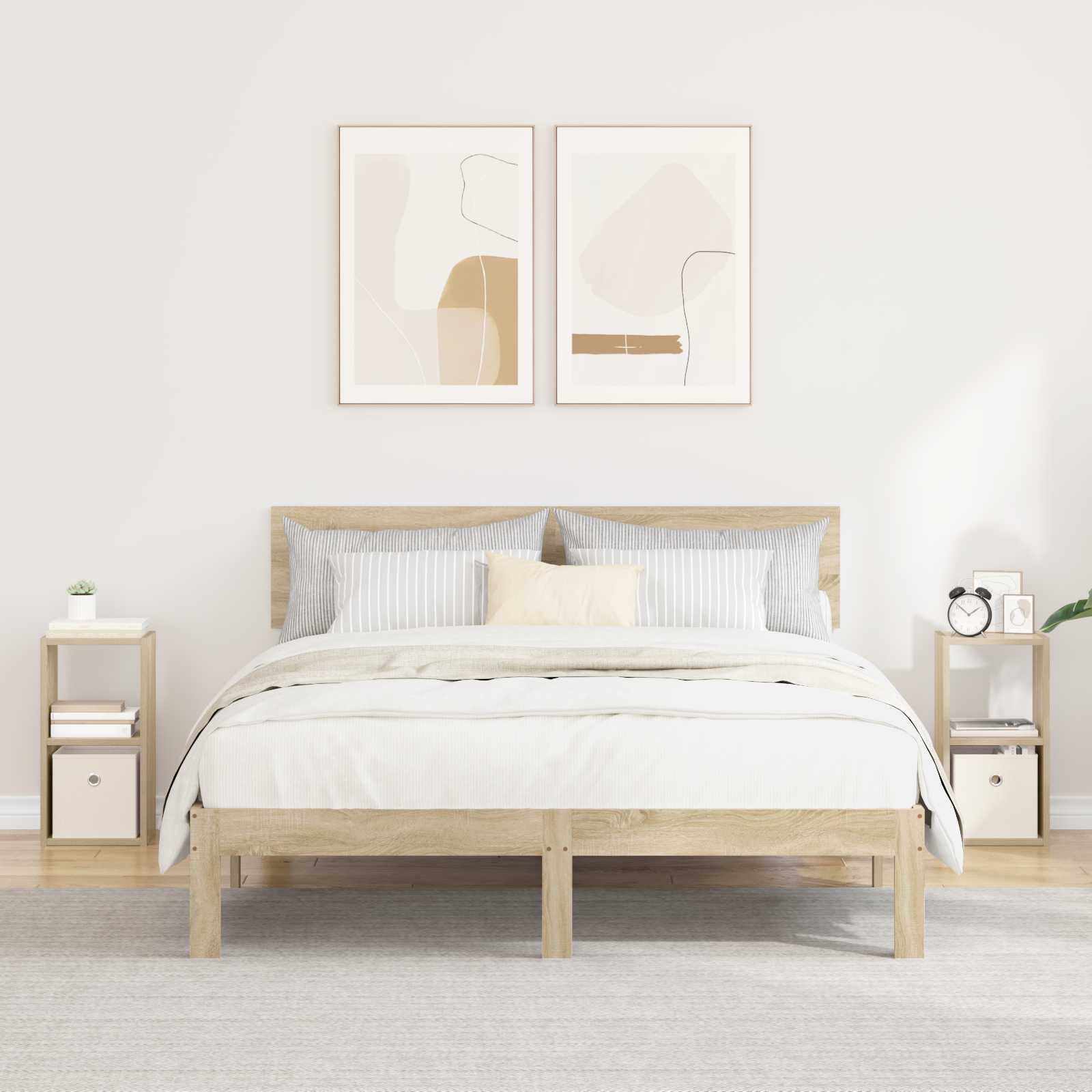 Κομοδίνο με συρτάρι 2 pcs Δρύς Sonoma 25,5 x 22 x 49,5 εκ - Pakobazaar