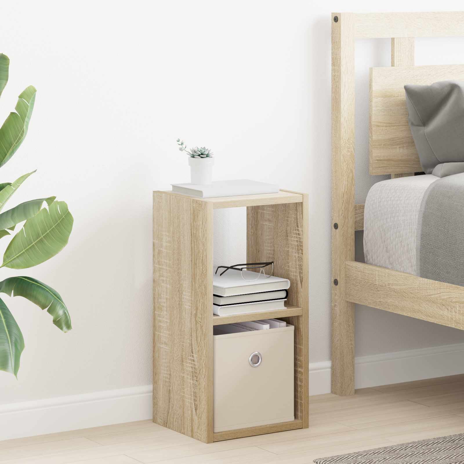 Κομοδίνο με συρτάρι 2 pcs Δρύς Sonoma 25,5 x 22 x 49,5 εκ - Pakobazaar