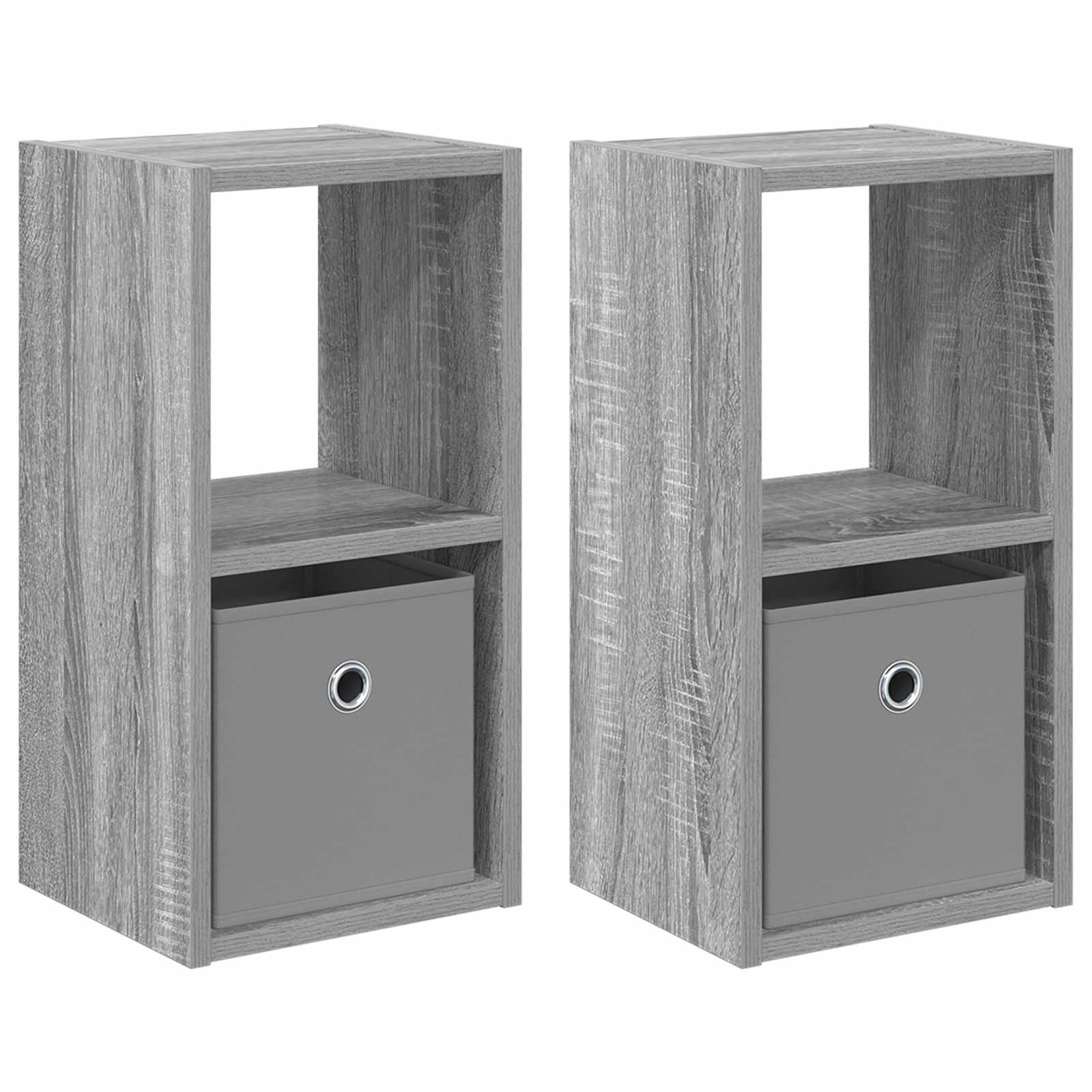 Κομοδίνο με συρτάρι 2 pcs Γκρίζο Σονομα 25,5 x 22 x 49,5 εκ - Pakobazaar