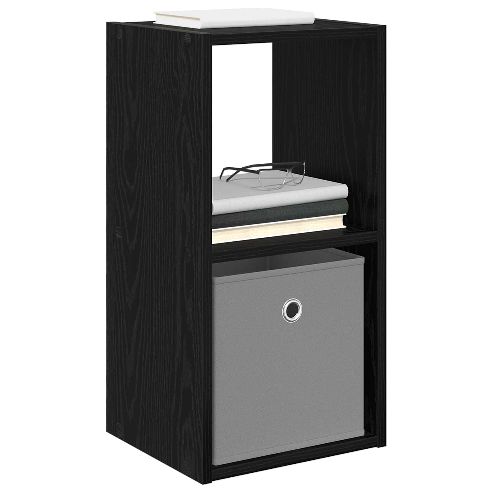 Κομοδίνο με συρτάρι 2 pcs Μαύρη Οξυά 30,5 x 27 x 59,5 εκ - Pakobazaar