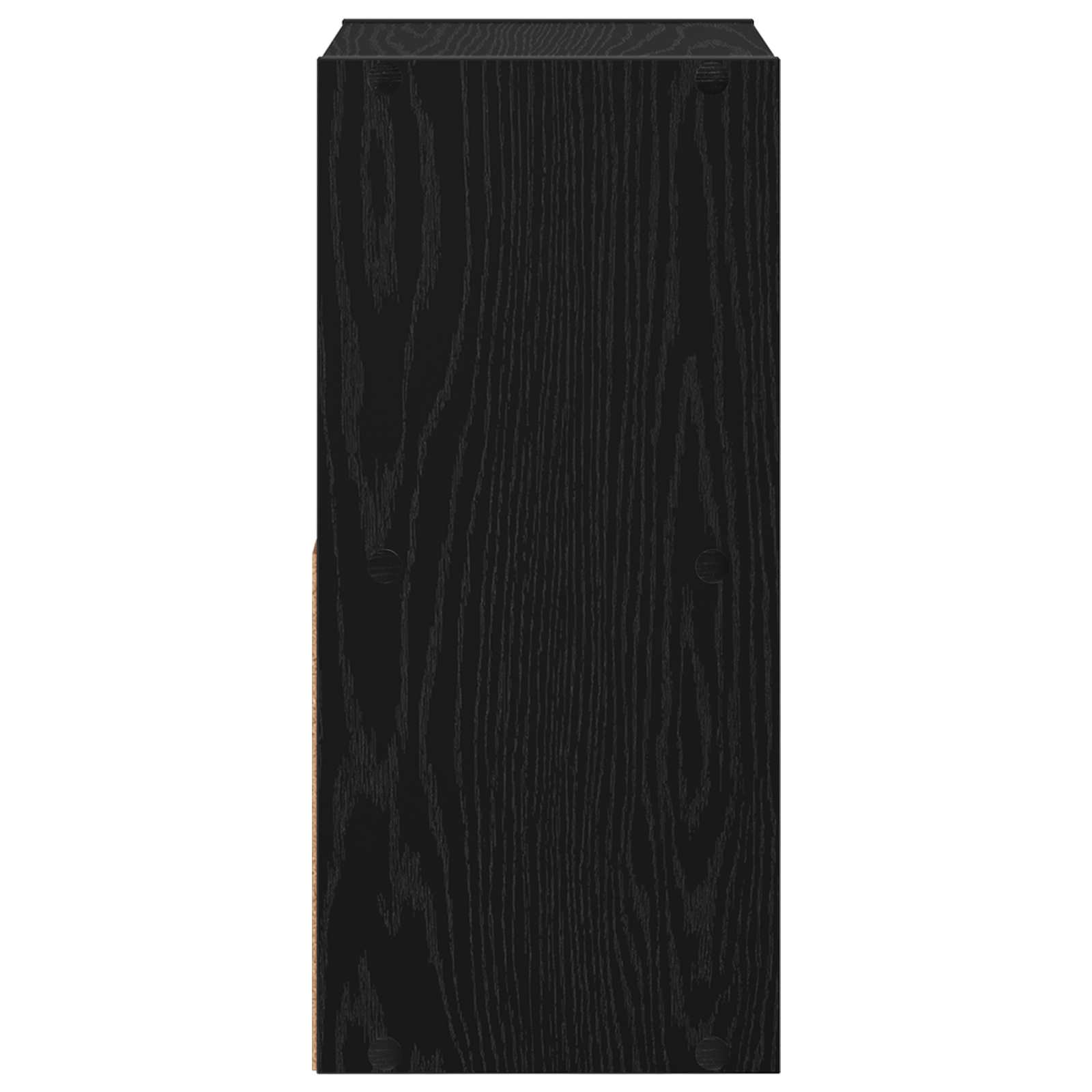 Κομοδίνο με συρτάρι 2 pcs Μαύρη Οξυά 30,5 x 27 x 59,5 εκ - Pakobazaar