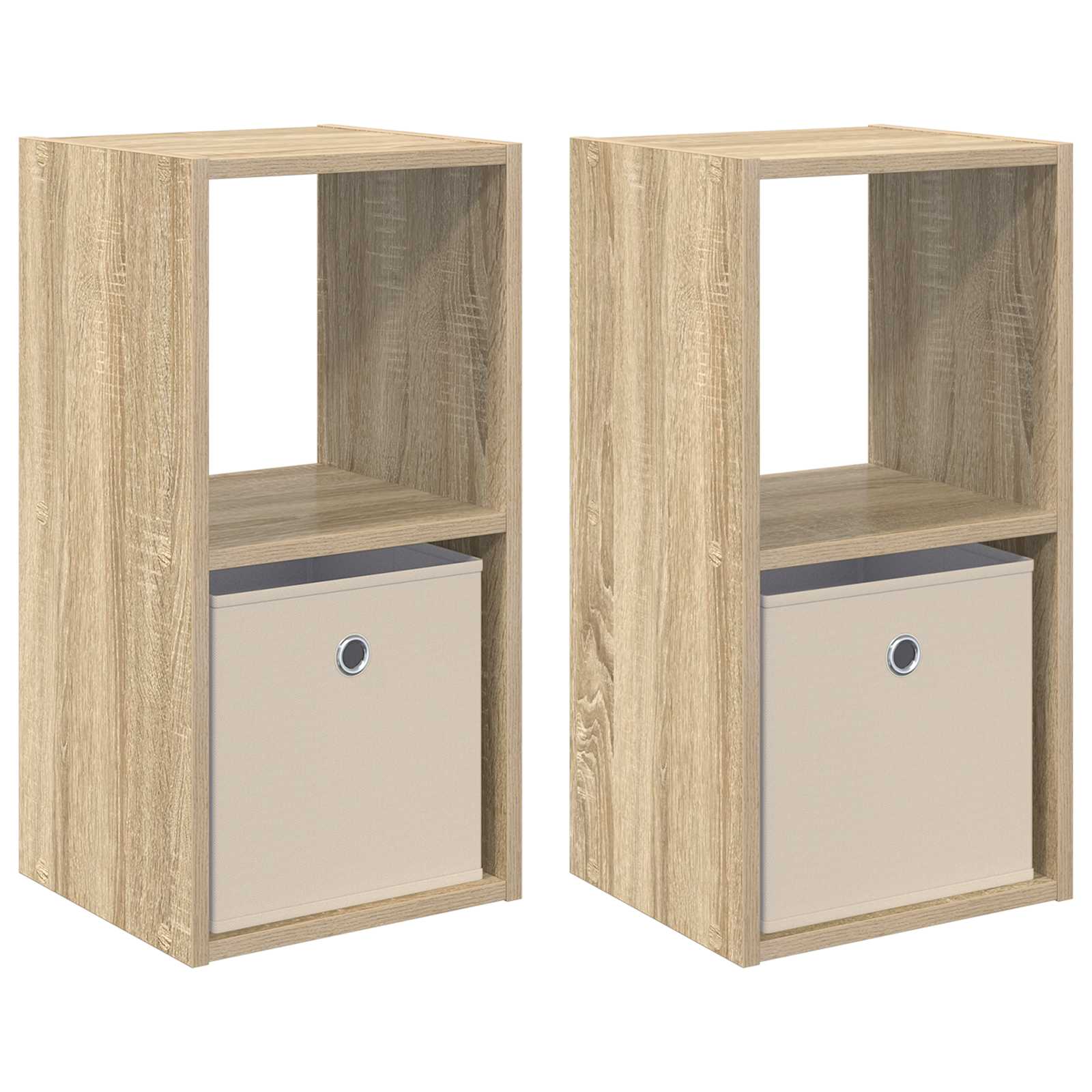 Κομοδίνο με συρτάρι 2 pcs Δρύς Sonoma 30,5 x 27 x 59,5 εκ - Pakobazaar