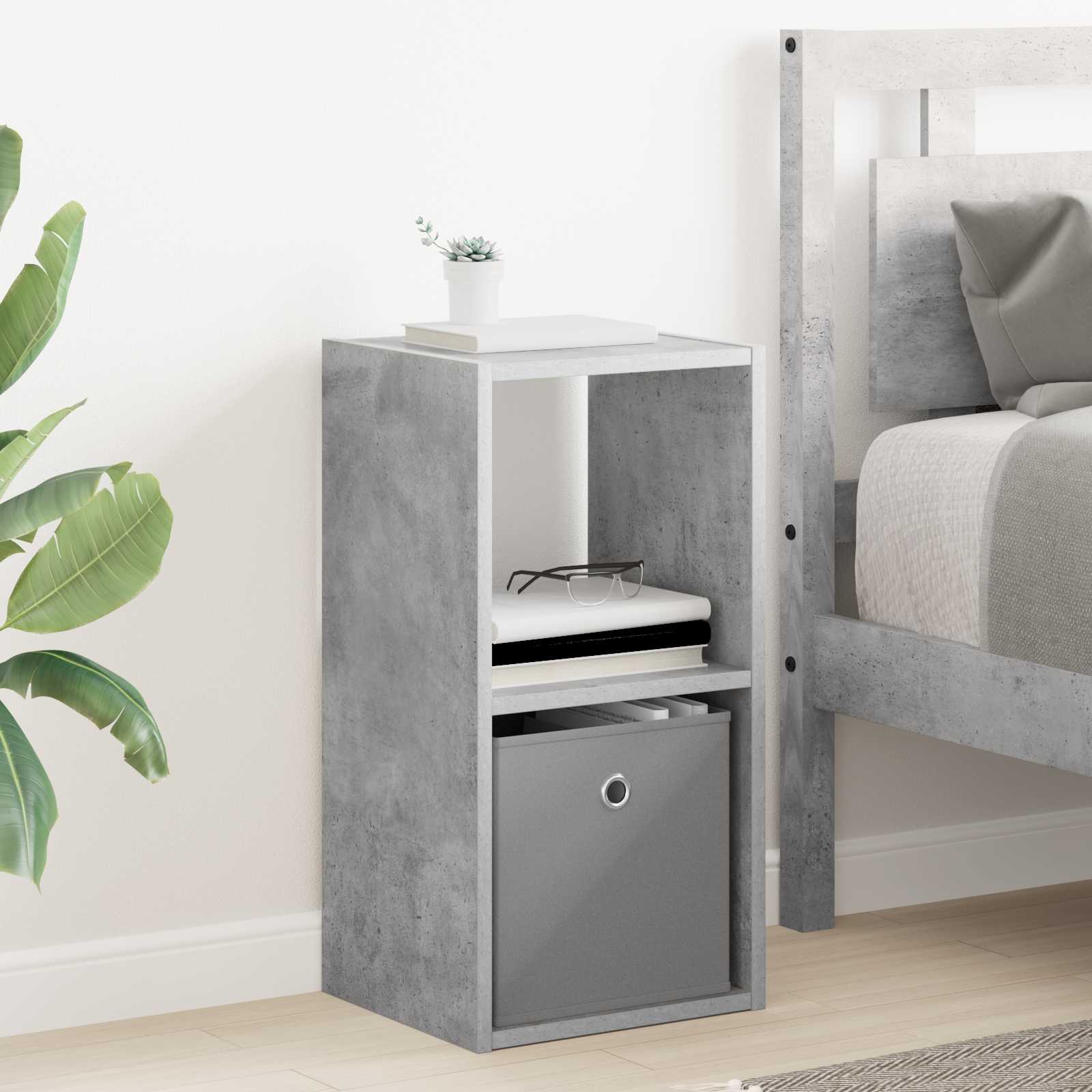Κομοδίνο με συρτάρι 2 pcs Σκυρόδεμα Γκρι 30,5 x 27 x 59,5 εκ - Pakobazaar