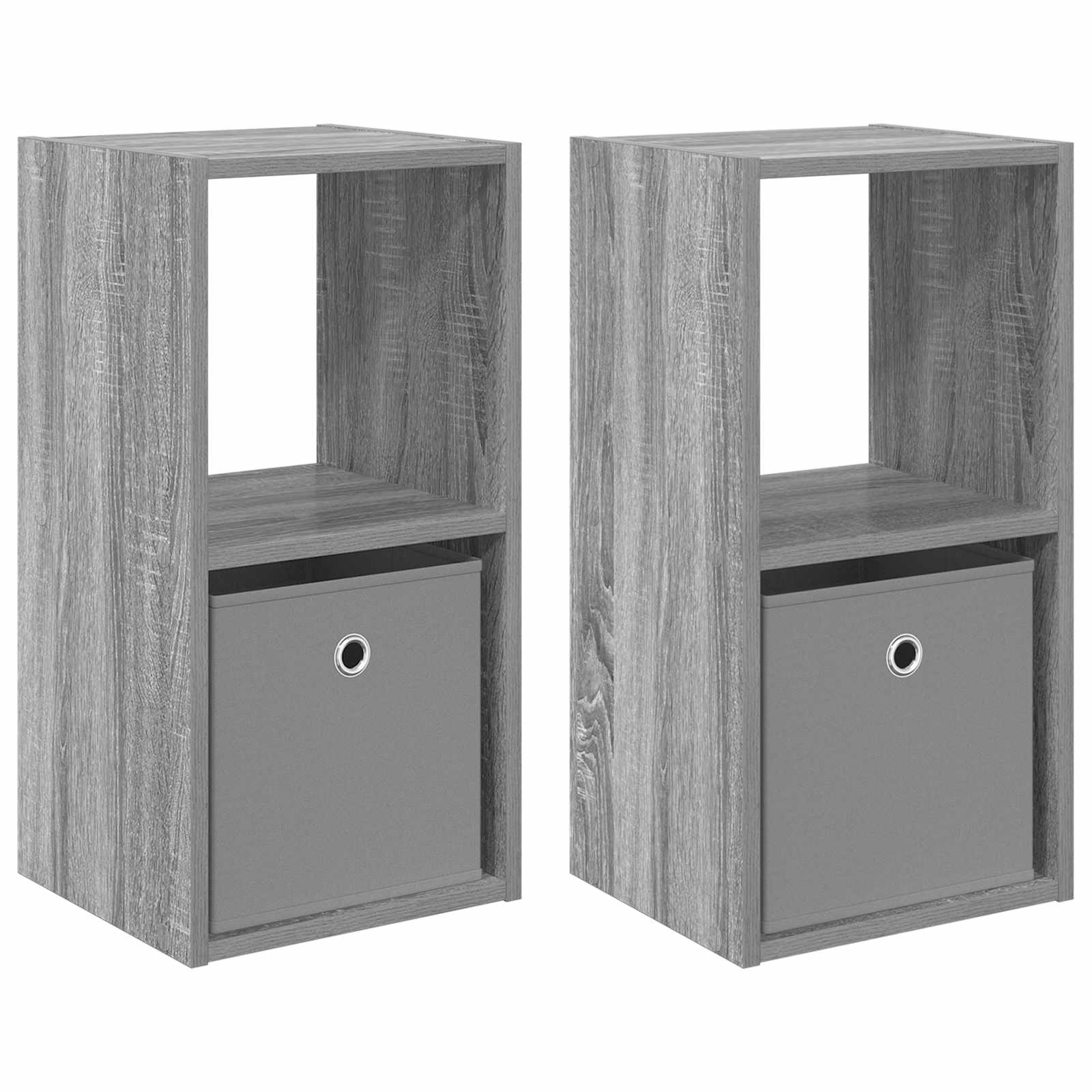 Κομοδίνο με συρτάρι 2 pcs Γκρίζο Σονομα 30,5 x 27 x 59,5 εκ - Pakobazaar